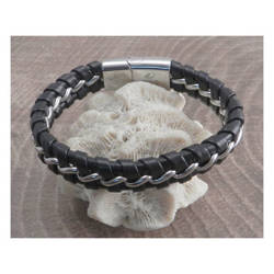 3 Wrap Black para Cord Bracelet with AMiGAZ S-Hook Clasp 8 (Large) / Black