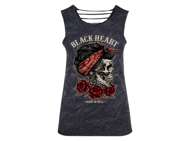 Tank Top Black Heart Pin Up Skull Cuted Women S Rock Fashion T Shirts Brands B Black Heart Motorcycle Clothes T Shirts Metalroute Pl Rock Shop And Motorcycle Shop