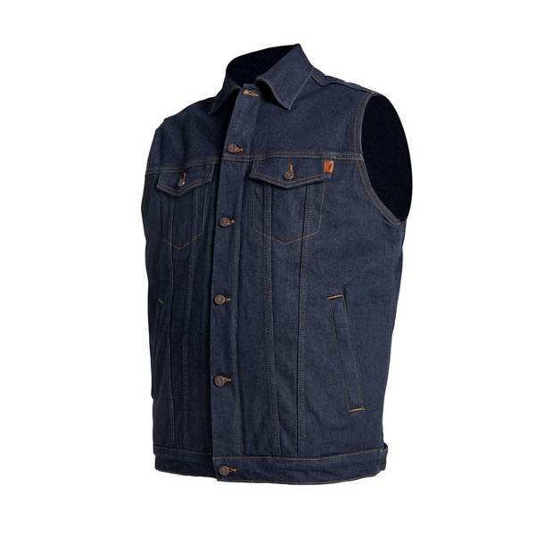 Lightweight denim motorcycle store vest