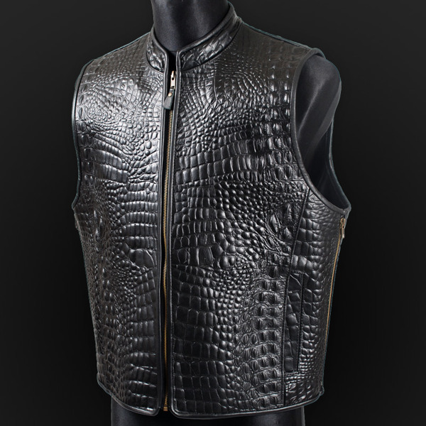 alligator skin motorcycle vest