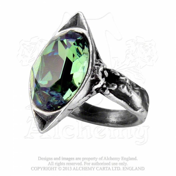 ring ALCHEMY GOTHIC Absinthe Fairy Spirit Crystali