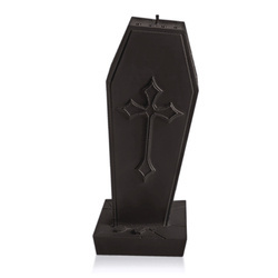 świeca CANDELLANA Coffin With Cross Black Matt